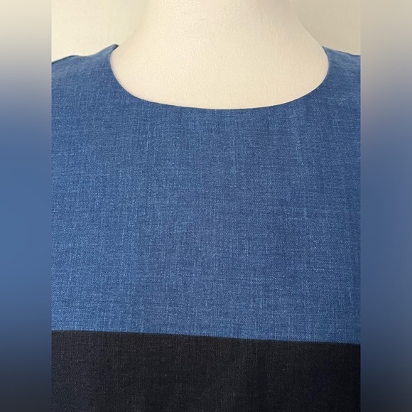 Hobbs London Ives Striped Flax/Linen Sheath Dress Size 8 EUC - Picture 6 of 9